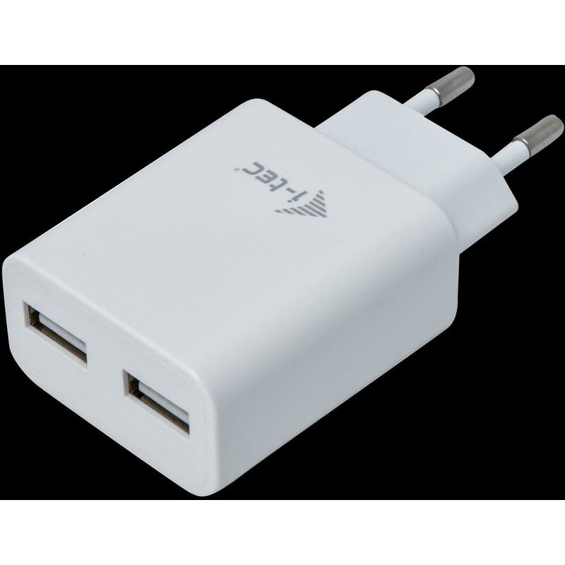foto del prodotto itec i tec caricabatterie universale usb power 2 port 2,4a white charger2ab