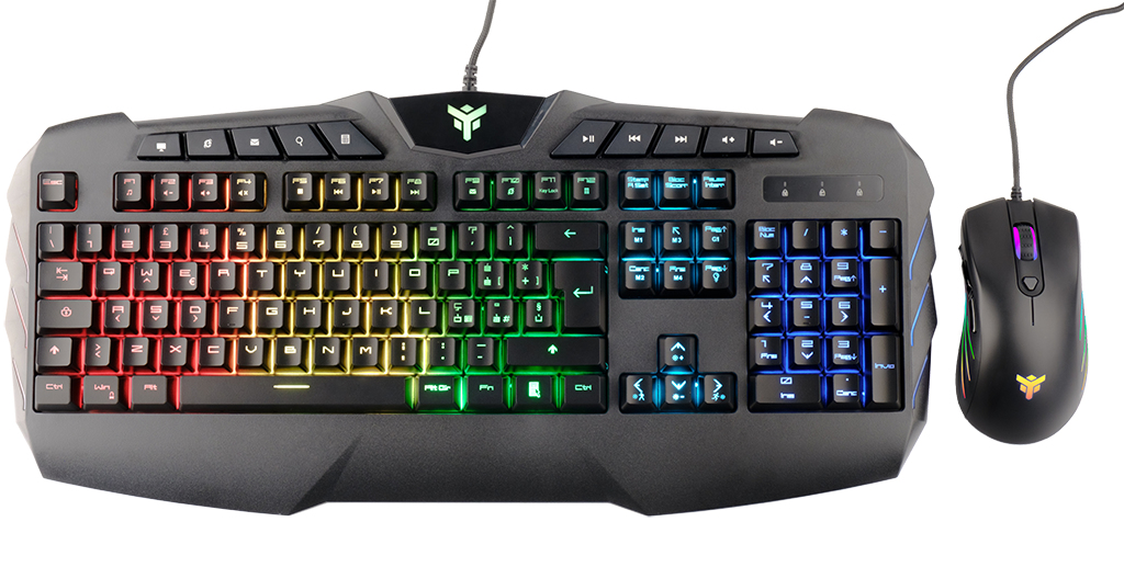 foto del prodotto itek t20 tastiera mouse incluso gaming usb italiano nero