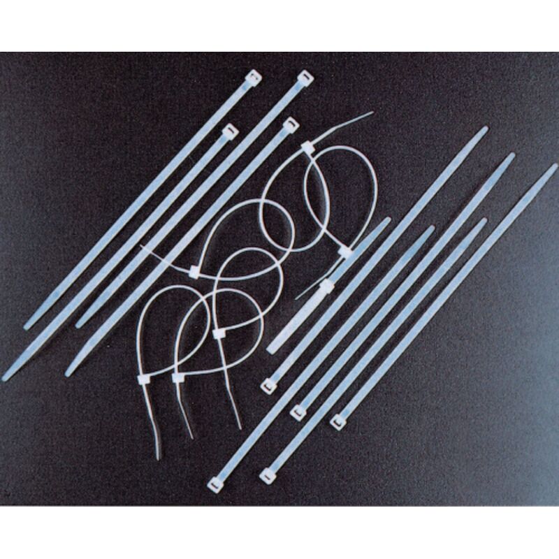 foto del prodotto itw construction products italy cf 100 pz di fascette per cablaggio in nylon trasparente 3,5x140 mm fascetta