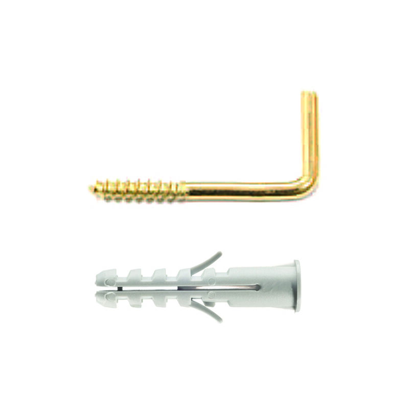 foto del prodotto itw construction products italy tassello in nylon appendiquadro con gancio ottonato pa 6 es p5 mm.4x20, in conf. pz.10