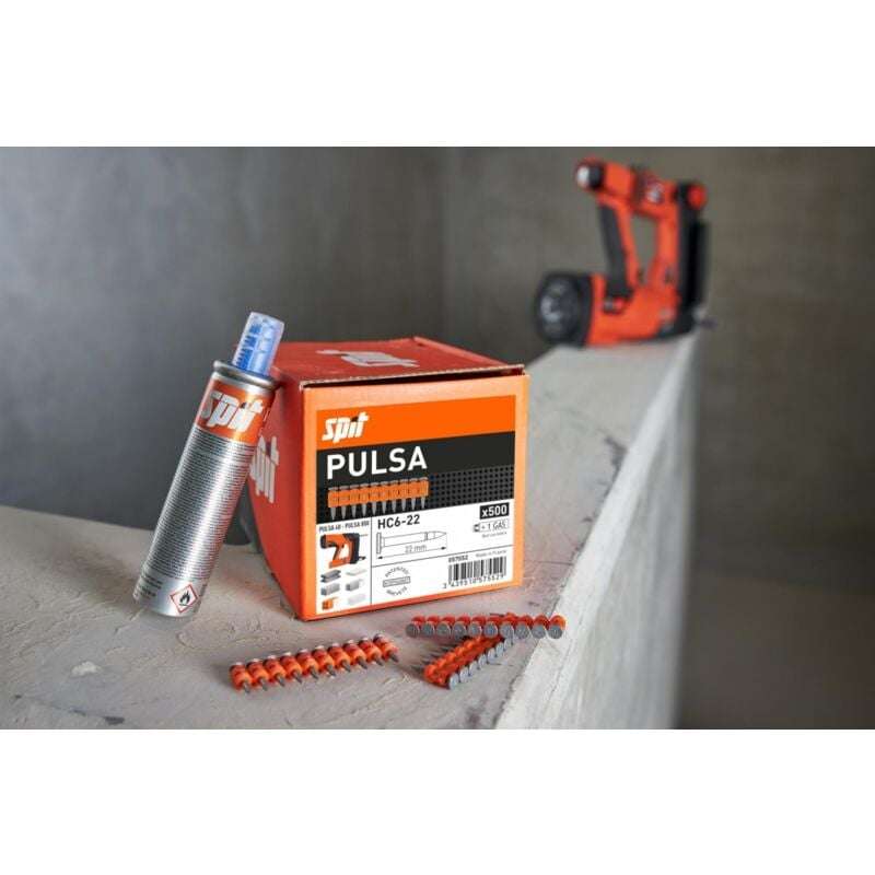 foto del prodotto itw hc6 17 mm, chiodi spit pulsa, chiodi speciali, incl. 1 cartuccia di gas, 500 pezzi chiodi 17 mm 057551 