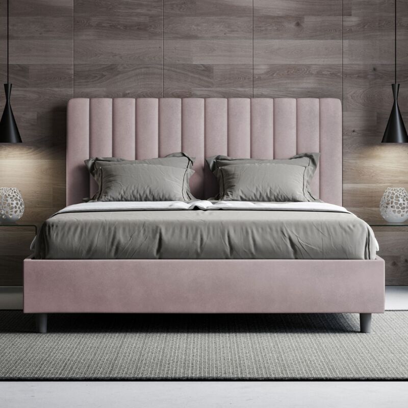 foto del prodotto ityhome letto contenitore da 160x190 in microfibra glicine agueda