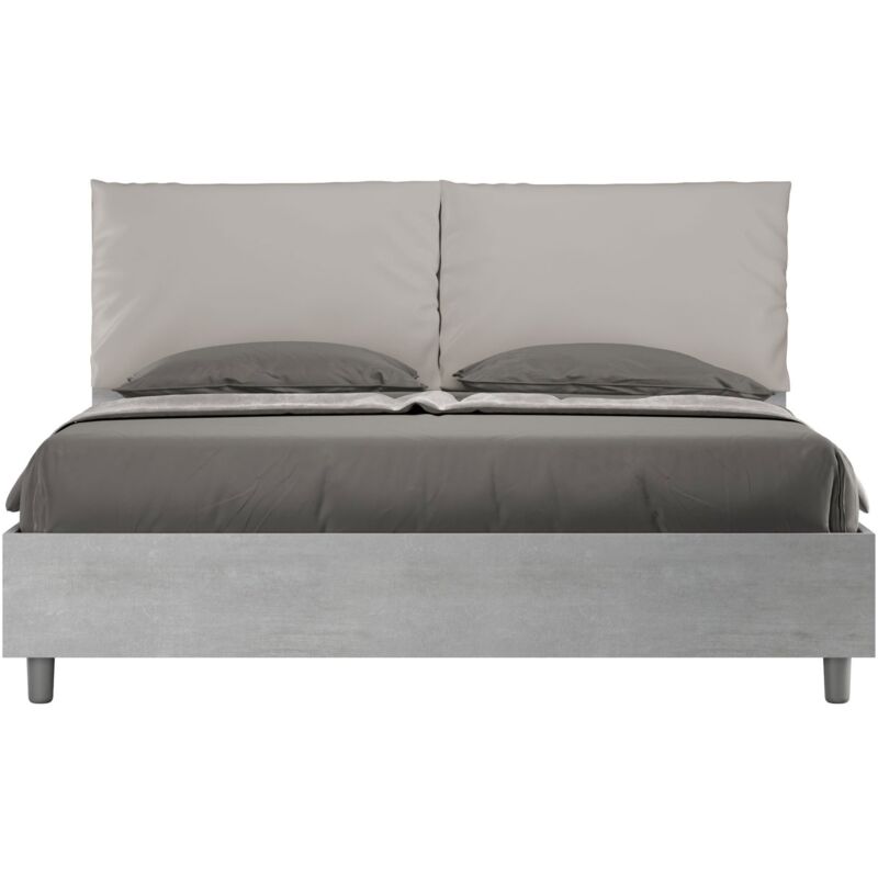 foto del prodotto ityhome letto matrimoniale con cuscini in similpelle egos antea dimensione rete 160x190 tipologia letto con rete e contenitore colore 