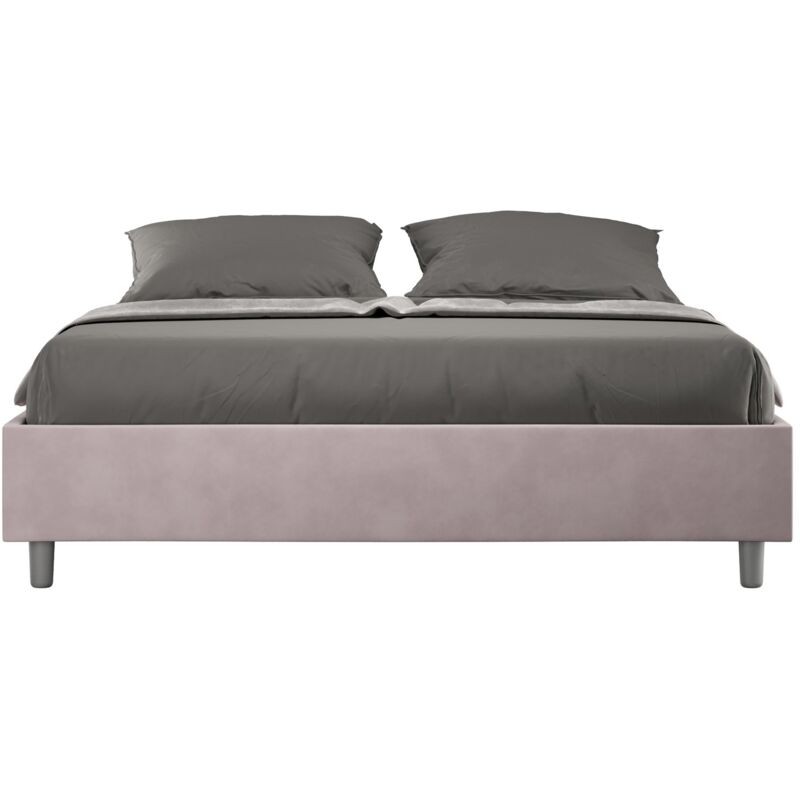 foto del prodotto ityhome letto matrimoniale rivestito in microfibra azelia tipologia letto con rete dimensione rete 170x200 colore glicine