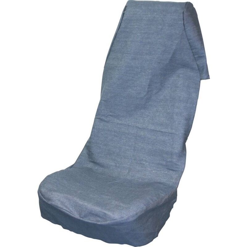 foto del prodotto iwh 1399062 jeans coprisedile da officina 1 pezzo cotone, jeans blu sedile di guida, sedile del passeggero
