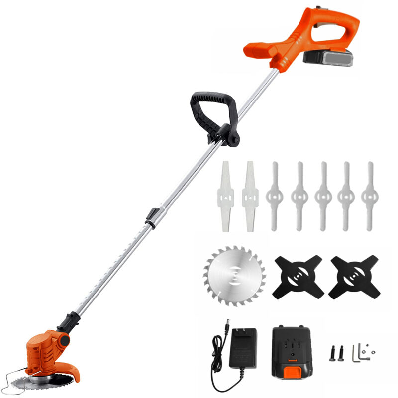foto del prodotto iztoss tagliabordi a batteria con batteria, tagliabordi a batteria 3 in 1 e tosaerba leggero con 3 tipi di lame, con batteria da 24 v e