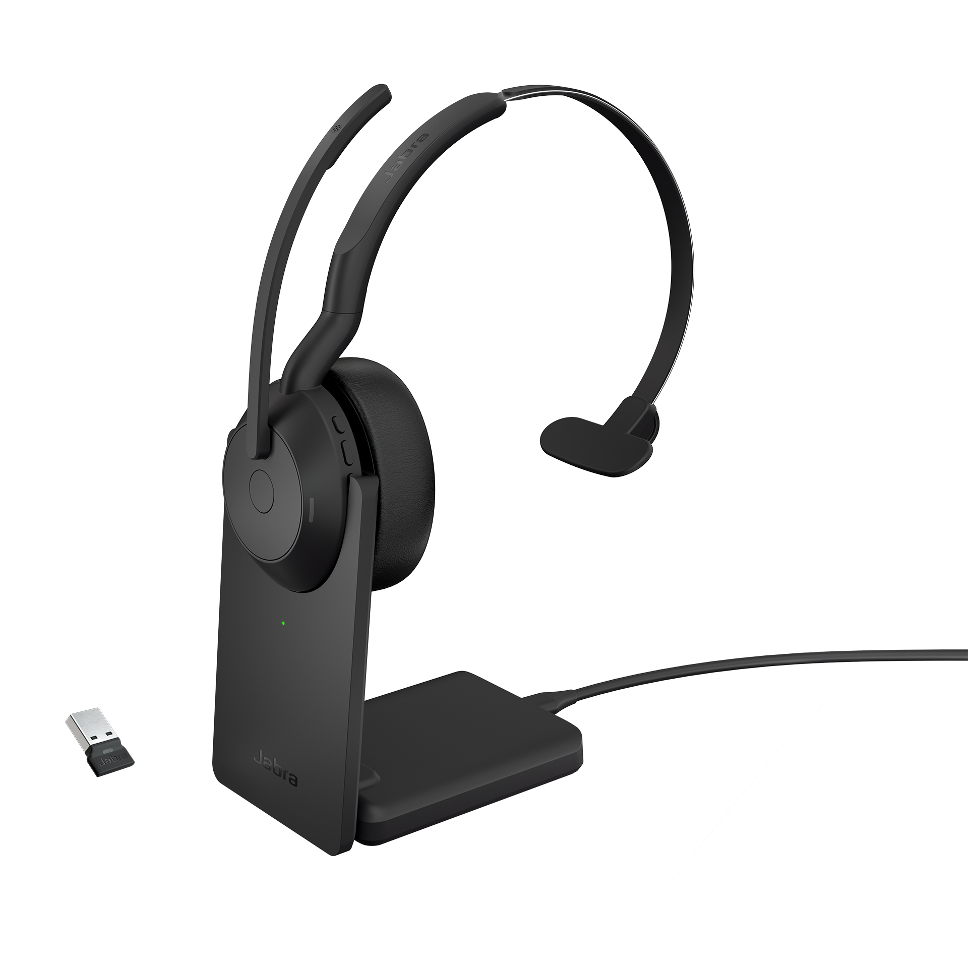 foto del prodotto jabra 25599 889 989 cuffia e auricolare con cavo e senza cavo a padiglione ufficio bluetooth base di ricarica nero