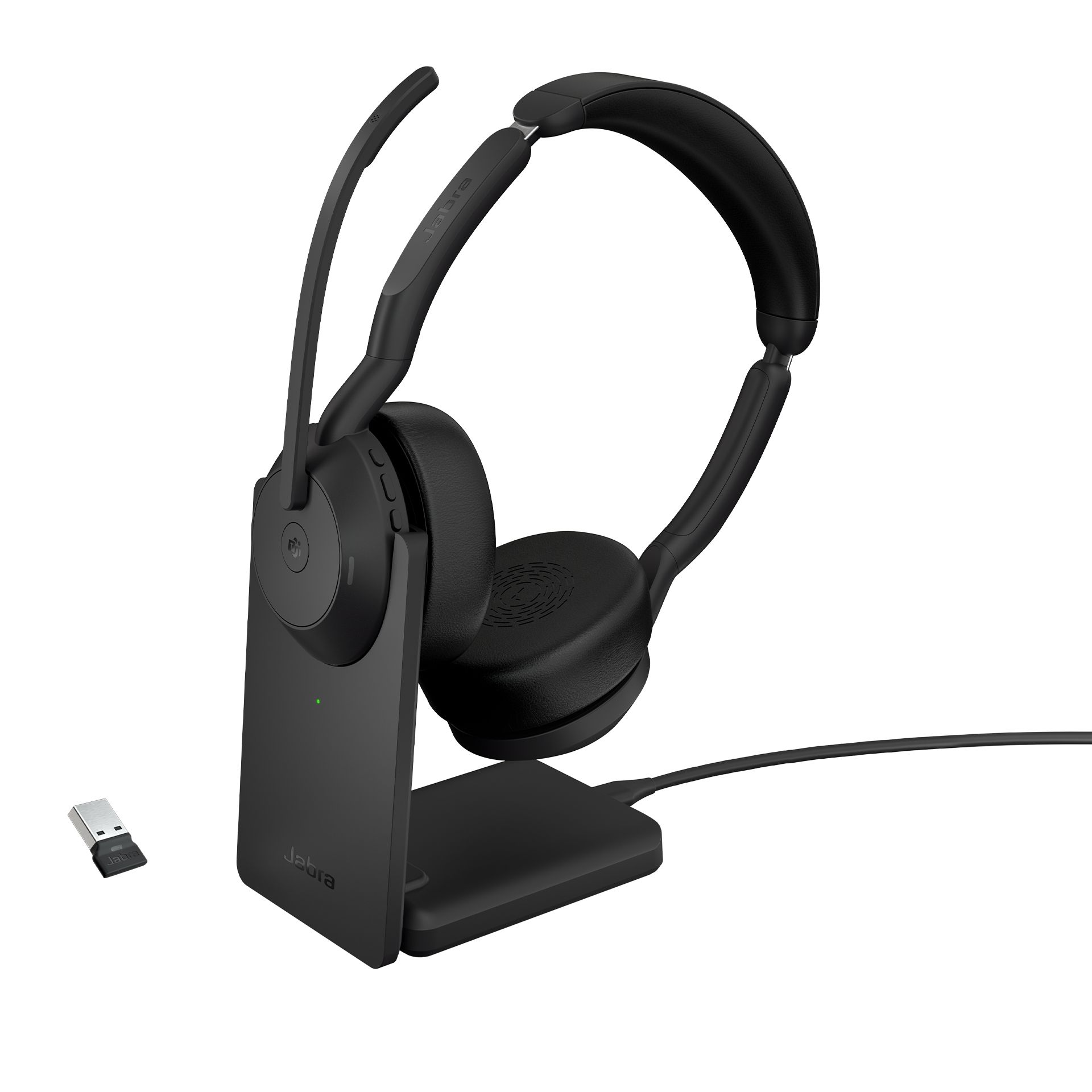 foto del prodotto jabra 25599 999 989 cuffia e auricolare con cavo e senza cavo a padiglione ufficio bluetooth base di ricarica nero