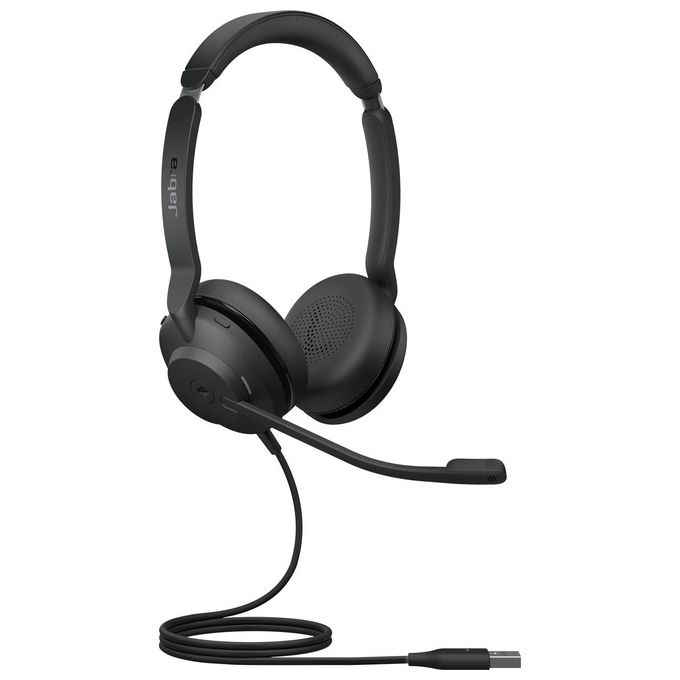 foto del prodotto jabra evolve2 30 auricolare cablato a padiglione ufficio usb tipo-c nero per comunicazioni professionali e videoconferenze