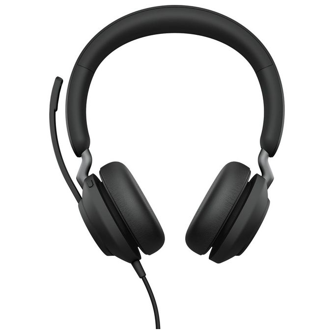 foto del prodotto jabra evolve2 40 se auricolare cablato a padiglione per musica e chiamate usb tipo a nero