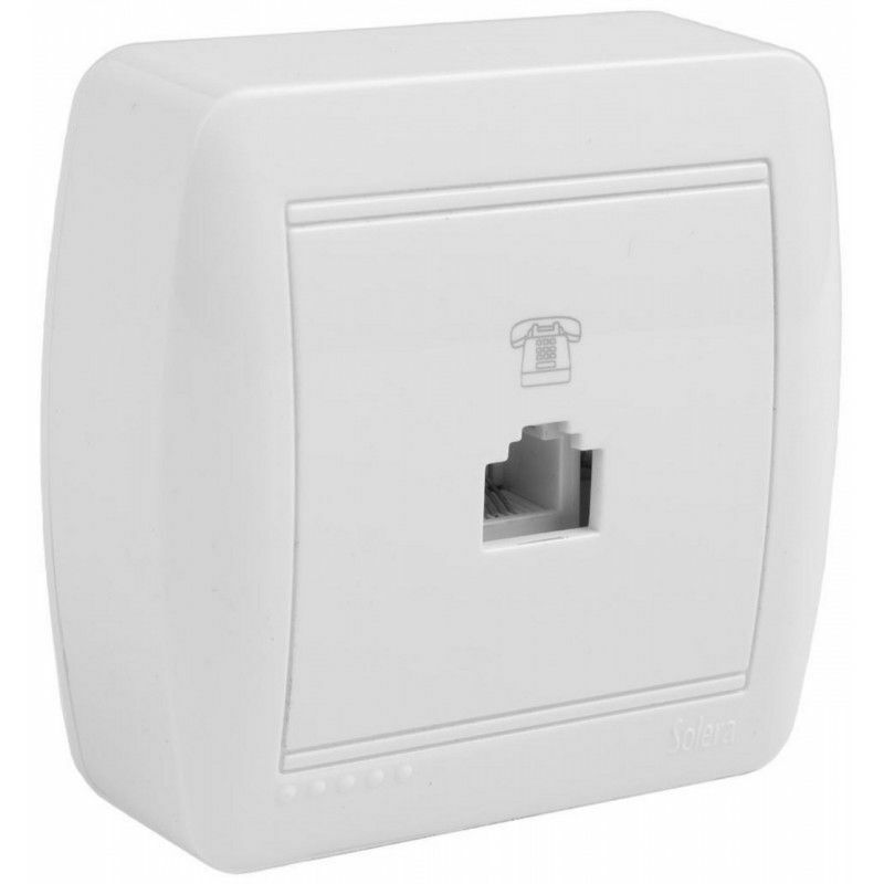 foto del prodotto jack telefonico tj11 (4 vie) 74x72x28mm.s. staffa a muro solera