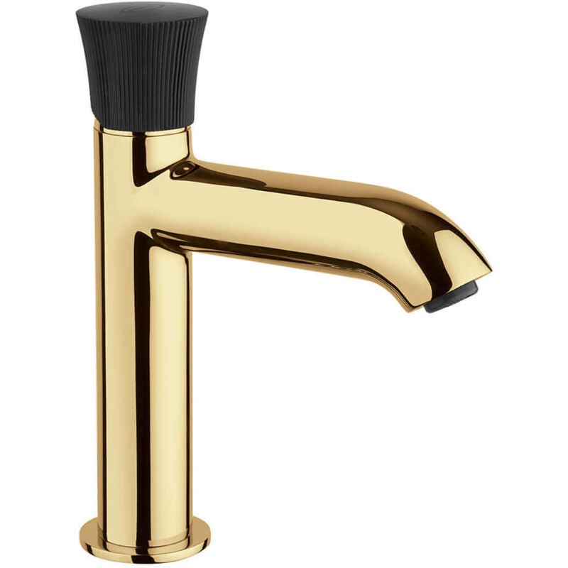 foto del prodotto jacuzzi miscelatore lavabo serie illumina di rubinetteria oro spazzolato per piletta click clack