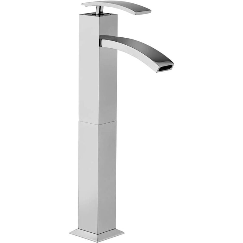 foto del prodotto jacuzzi miscelatore lavabo tipo alto rubinetteria glint ottone cromato per piletta clic clack 0iq00493ja00