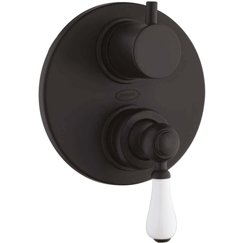 foto del prodotto jacuzzi miscelatore rubinetteria doccia incasso con deviatore serie tosca finitura nero opaco
