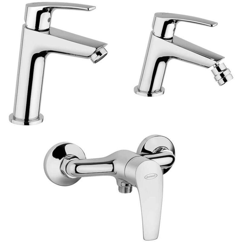 foto del prodotto jacuzzi miselatori rubinetteria serie lucente esterno doccia lavabo medio e bidet per piletta click clak