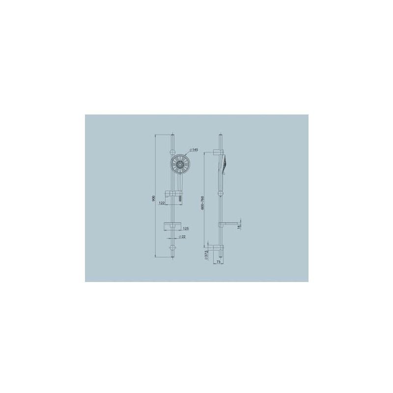 foto del prodotto jacuzzi saliscendi doccia twilight con doccetta 5 getti cromato