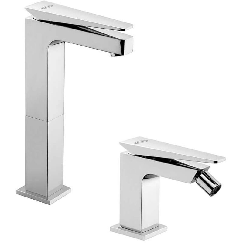 foto del prodotto jacuzzi set miscelatori lavabo alto bidet rubinetteria beam