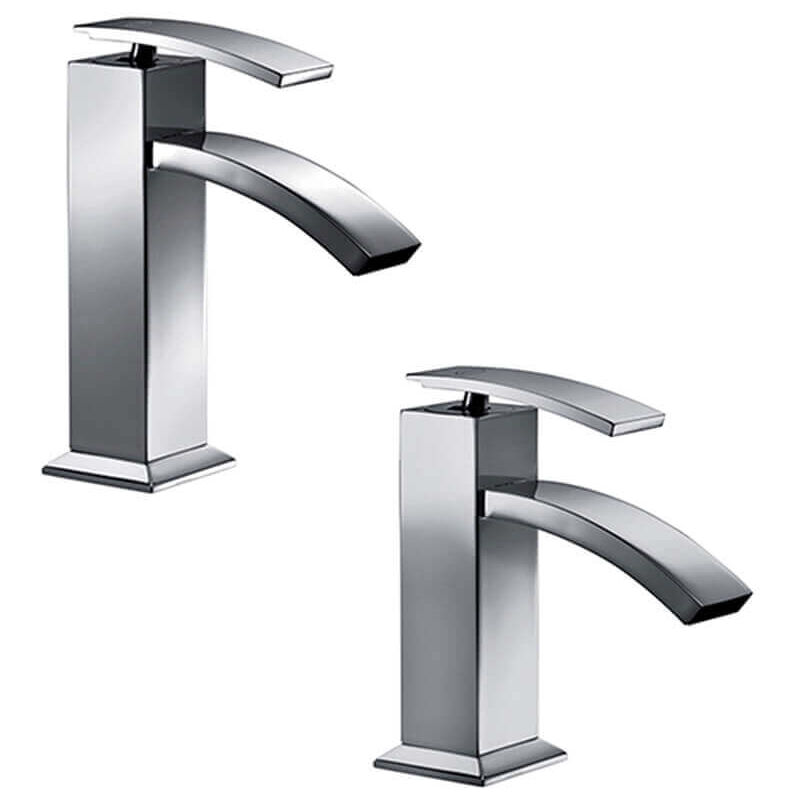 foto del prodotto jacuzzi set miscelatori lavabo bidet rubinetteria glint per piletta click clack