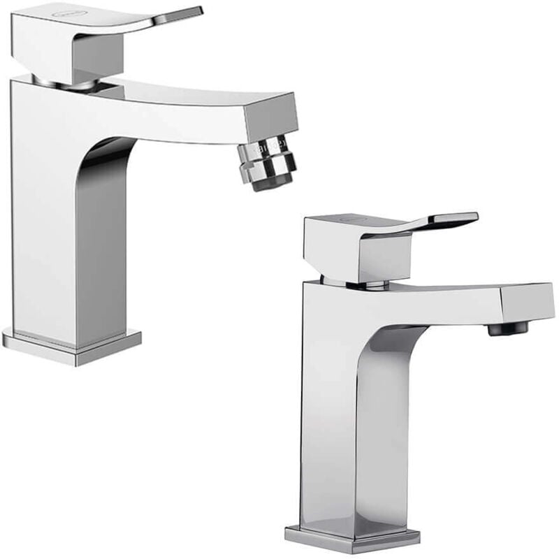 foto del prodotto jacuzzi set miscelatori lavabo e bidet rubinetteria tank per piletta click clack