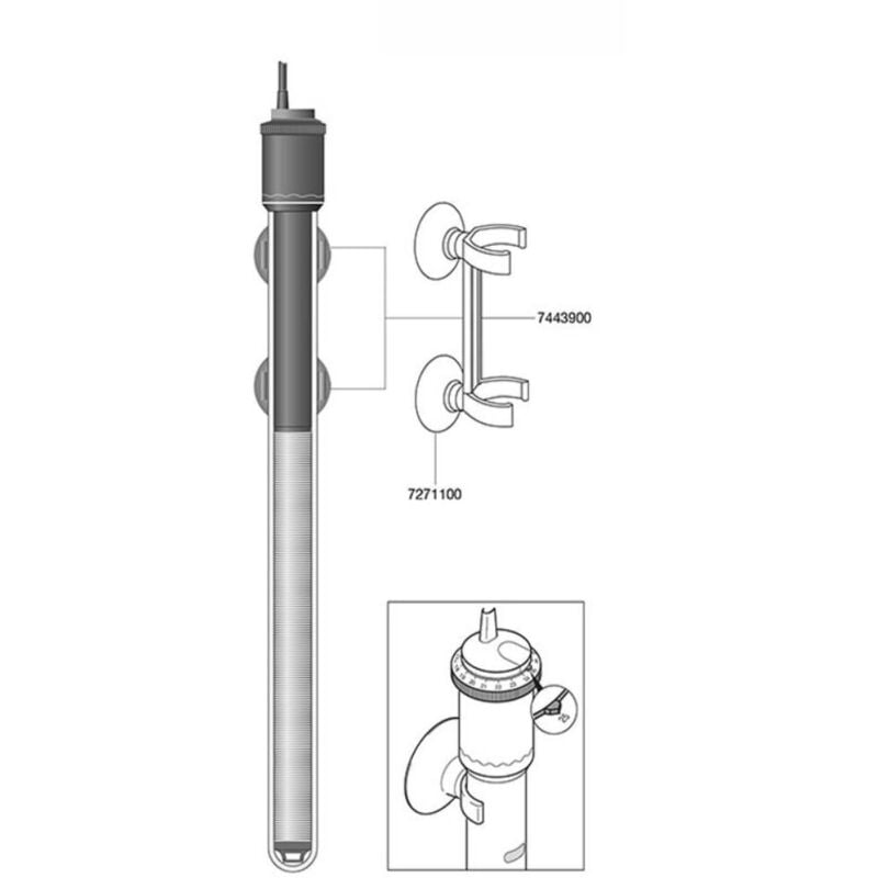 foto del prodotto jager thermocontrol riscaldatore wattaggio riscaldatori e lampade terrario 200w eheim