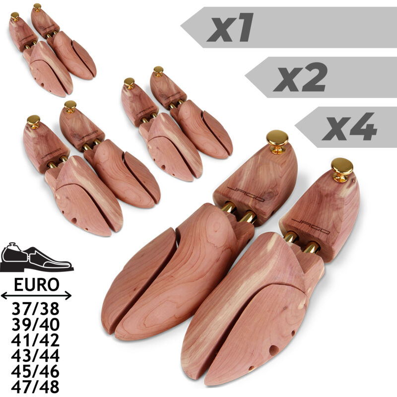 foto del prodotto jago forma per scarpe in legno di cedro taglia 43 44, 1 paio, allungabile, con doppia molla, per donne uomini allargascarpe, tendiscarpe