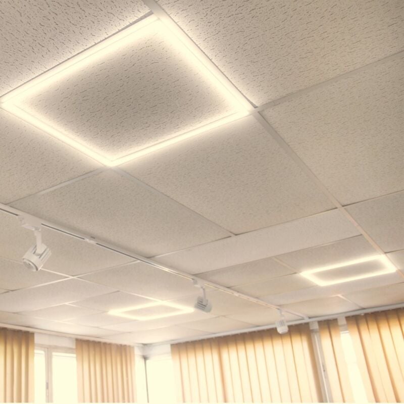 foto del prodotto jandei 2x shining led frame led 3000k 48w false pannello 60x60 2 unit pannello led