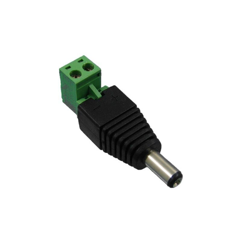 foto del prodotto jandei connettore macho dc12v con terminali a vite del connettore