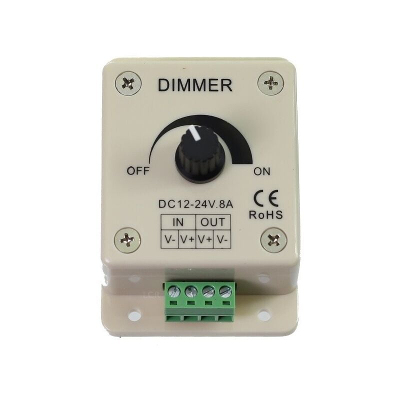foto del prodotto jandei dimmer regula tira monocolor led 1 canale 12v 24v 8a switch and regulator