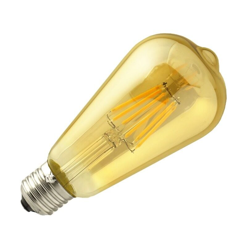 foto del prodotto jandei filmazione st64 led 6w e27 blanca 2700k dorada led filamento e27