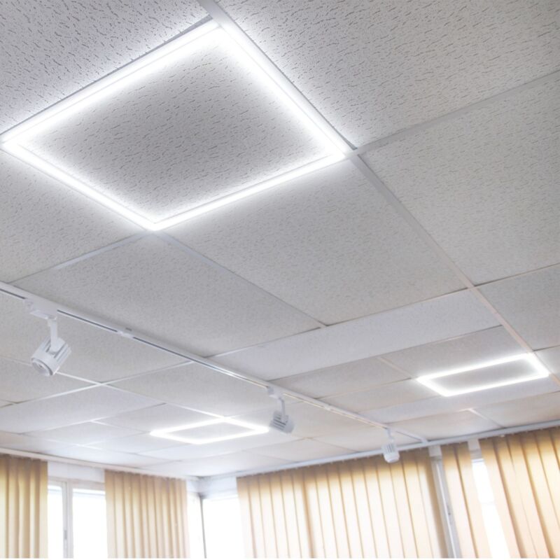 foto del prodotto jandei frame luminoso bianco 2x led 6000k 48w false pannello 60x60 2 unit pannello led
