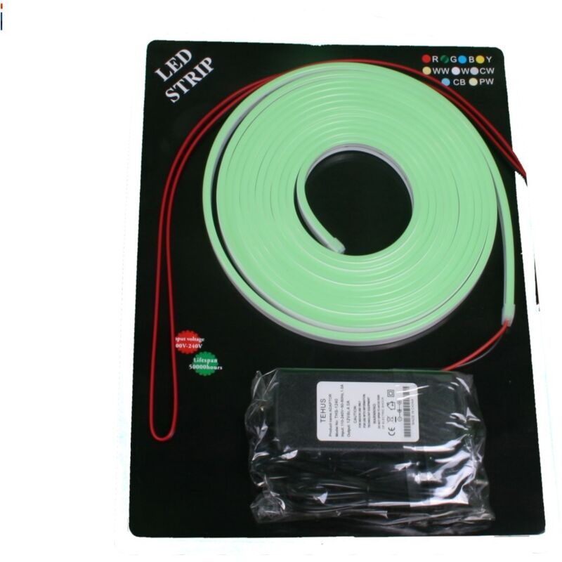 foto del prodotto jandei kit led flessibile 12v verde con trasformatore kit led flessibile 12v