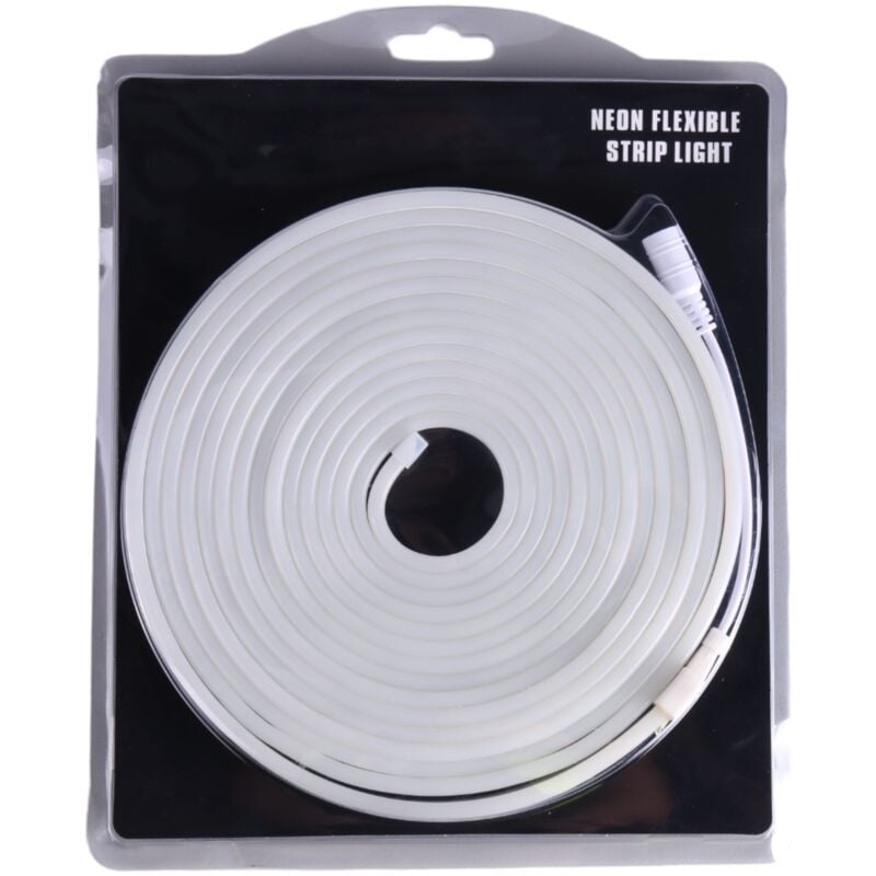 foto del prodotto jandei kit neon 12v. 4200k. tagliare ogni 2,5 cm. neutro 4200k. 5 metri. 6x12 mm neon led flessibile