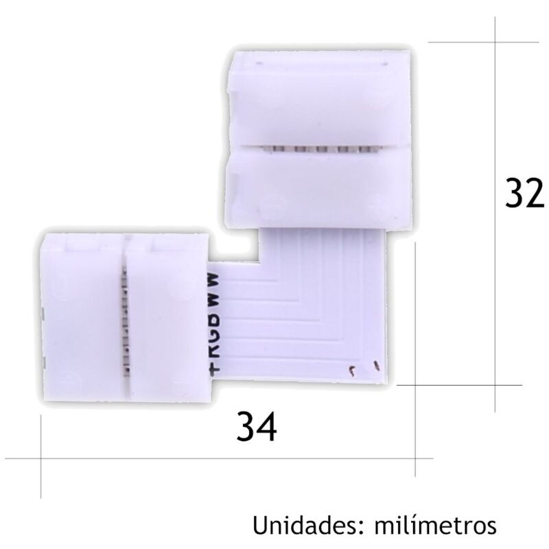 foto del prodotto jandei led rgbw ww 6 ww connettore di pressione accessori led