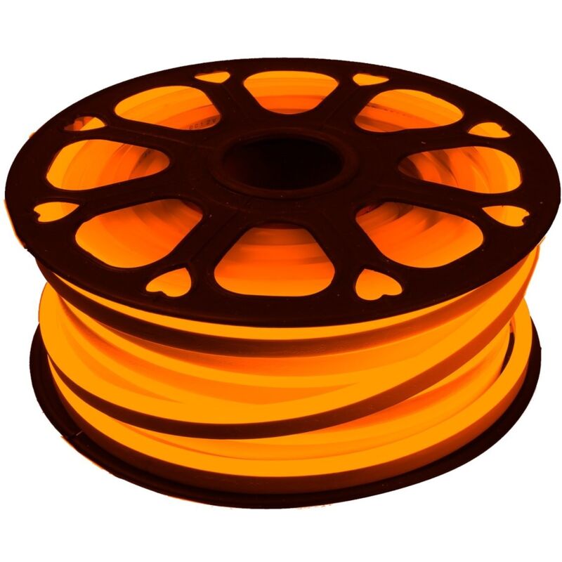 foto del prodotto jandei led semplice semplice 12v ambar 8mm cut 2,5 cm 112 led metro 8w 25m led flessibile 8mm 12v 12v 12v