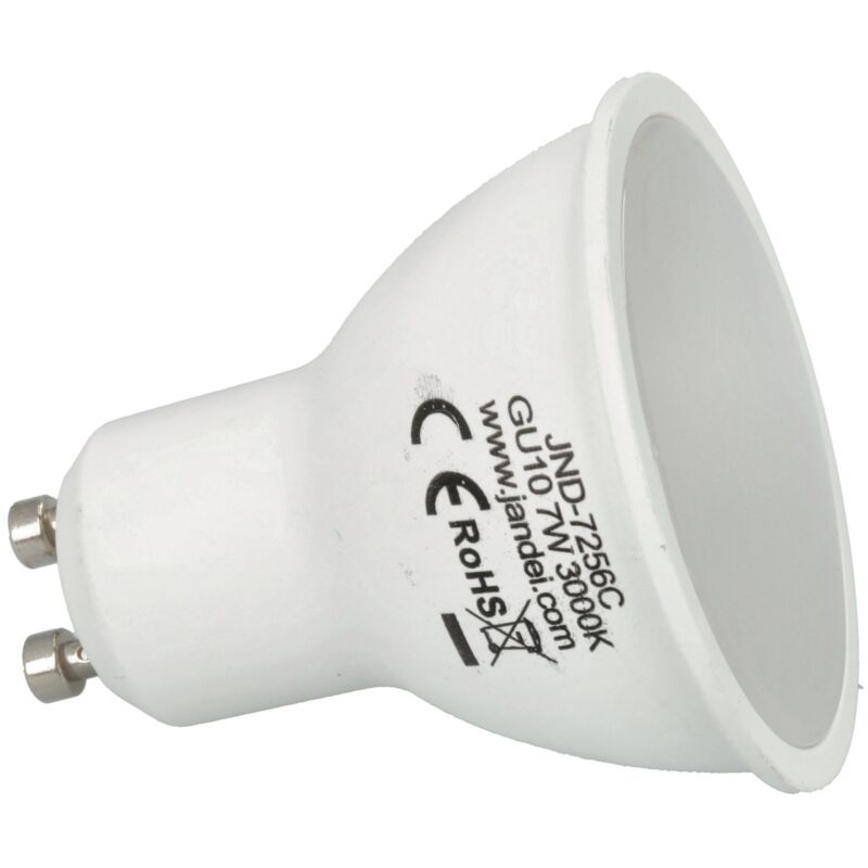 foto del prodotto jandei pack 10 led bulb gu10 7w 3000k calid bulb led gu10