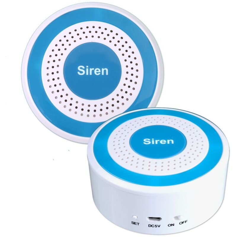 foto del prodotto jandei sirena wireless interno per allarme tuya wifi e app di sicurezza autonoma tuya