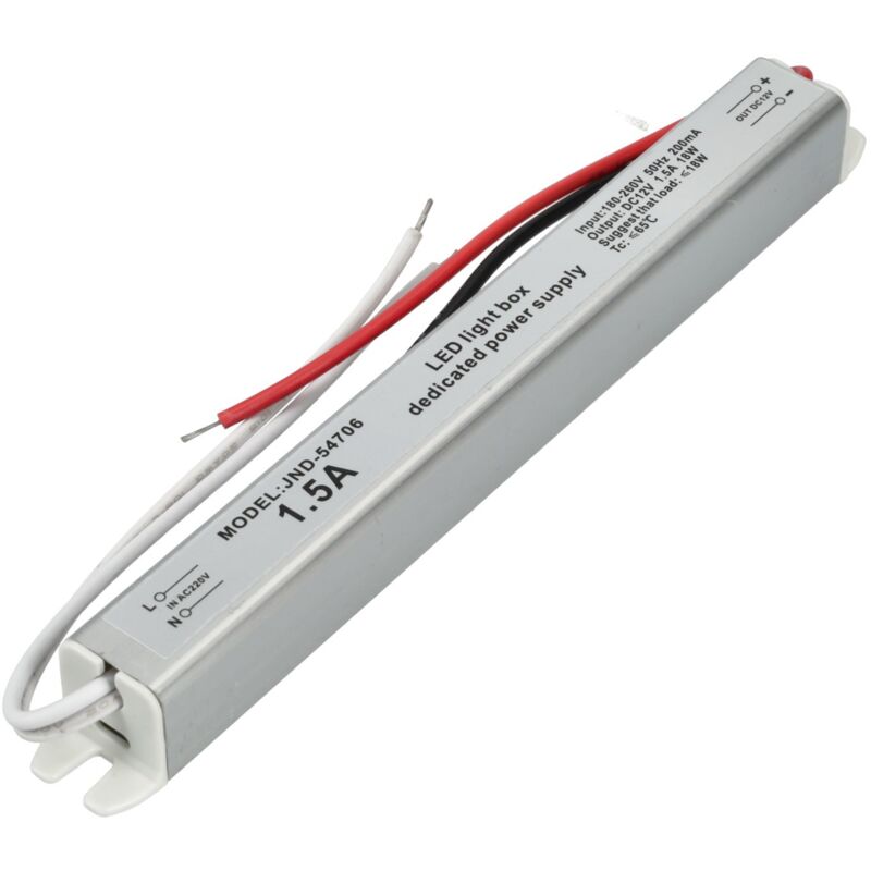 foto del prodotto jandei slim transformer 12v 1.5a 18w trasformatore interno