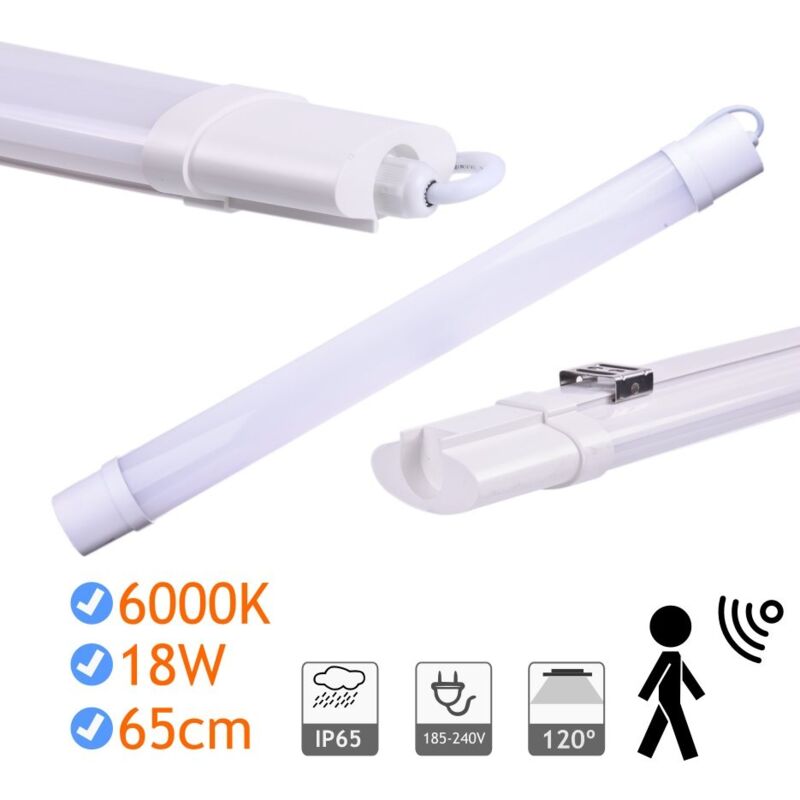 foto del prodotto jandei stanca ip65 650 mm 18w 6000k stanca con sensore a led