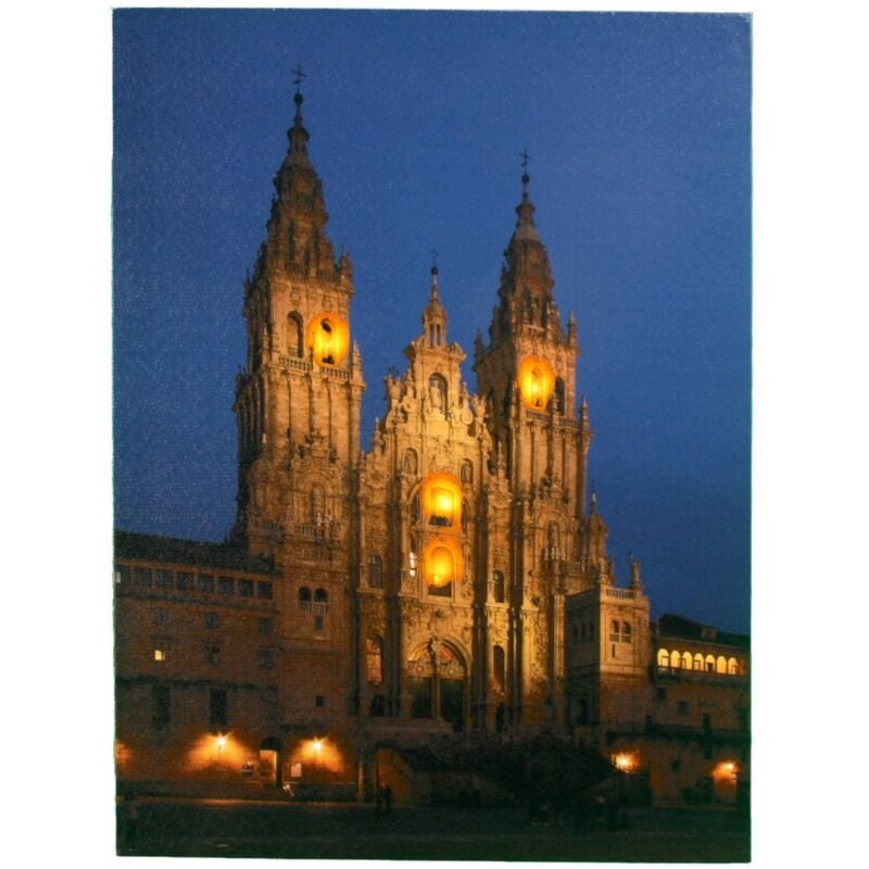 foto del prodotto jandei tabella con 4 led cathedral santiago compostela 40 x 30, 2 pilas aa pictures led