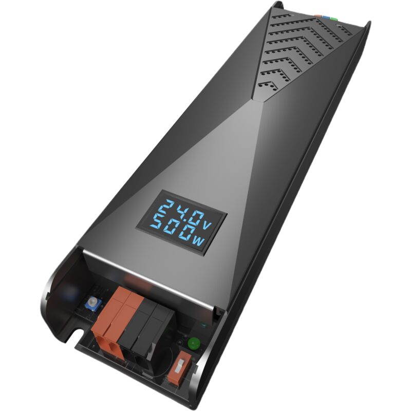 foto del prodotto jandei transformer 24vdc 20.8a 500w di ip20 interni con display trasformativo