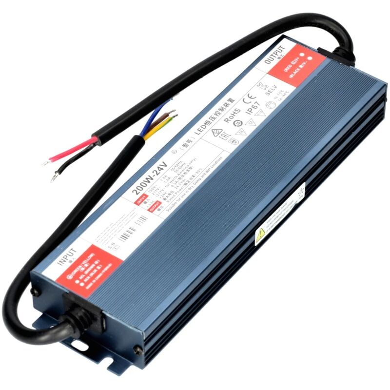 foto del prodotto jandei transformer 24vdc 8.33a 200w di trasformatore ip67 all aperto