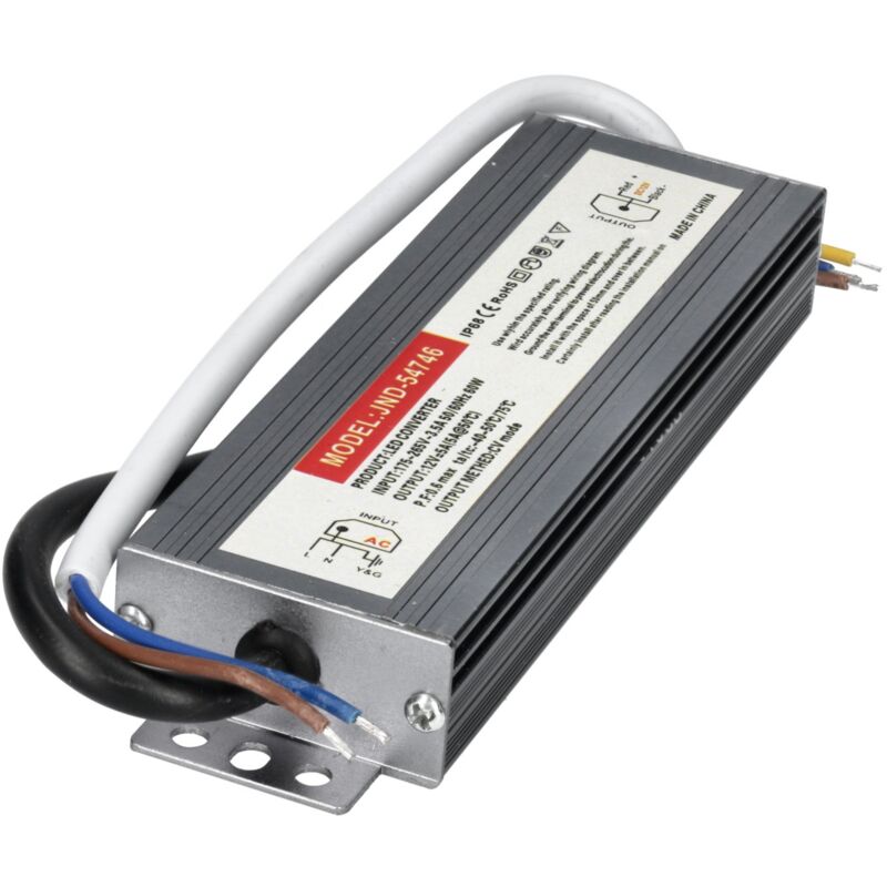 foto del prodotto jandei trasformatore 220v 12v 5a 60w ip67 slim transformer