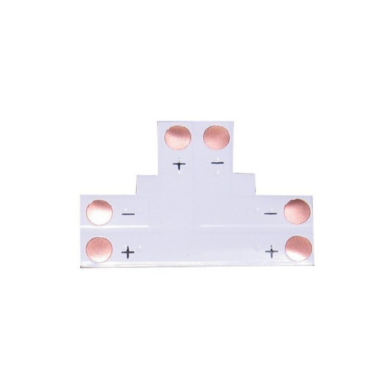 foto del prodotto jandei unione in t per connettore da 8 mm strip led 2 contatti pacco 10 tyres connector led