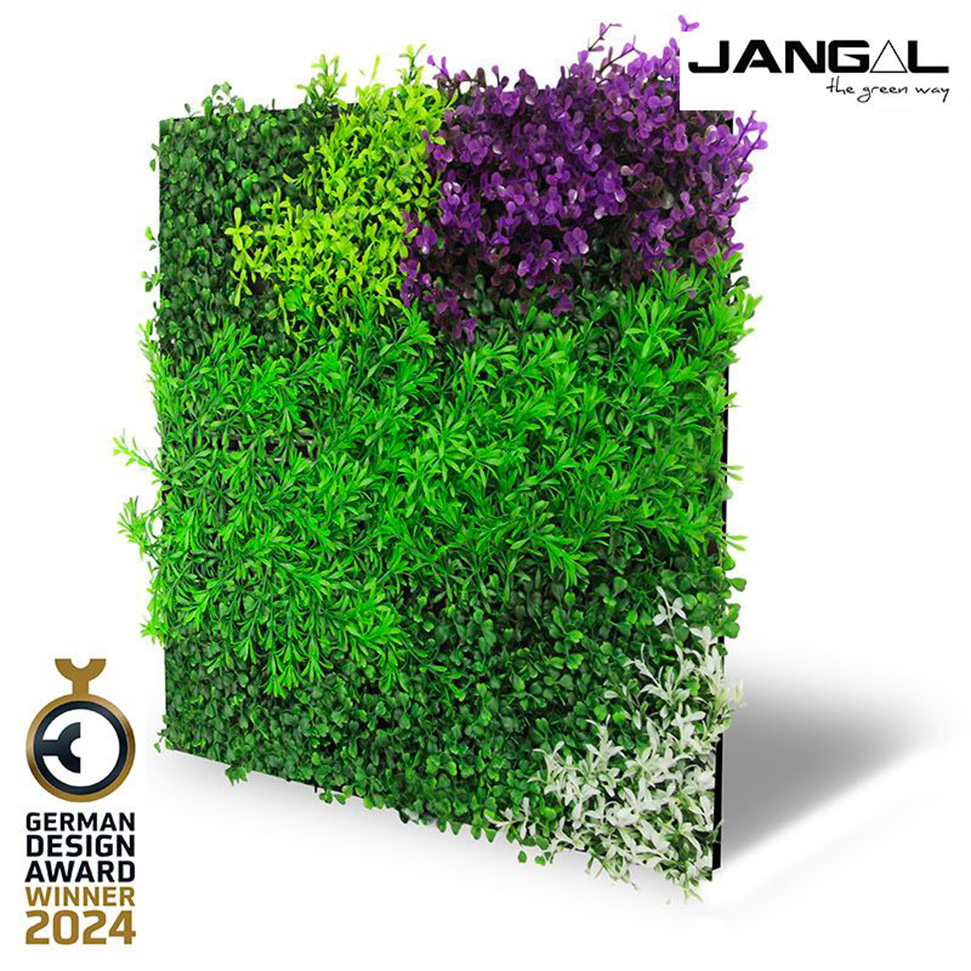 foto del prodotto jangal pannelli acustici modulabili in flora sintetica ultrarealistica 52x52cm mod. violet