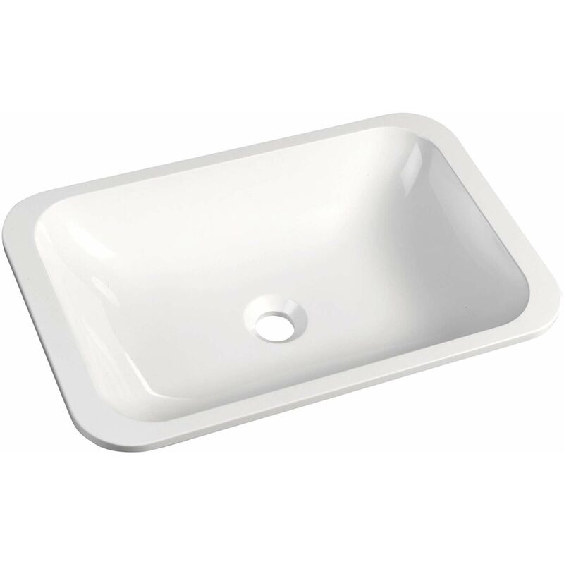 foto del prodotto japura lavabo da semincasso 55x36 cm, senza troppopieno, bianco 50135 sapho