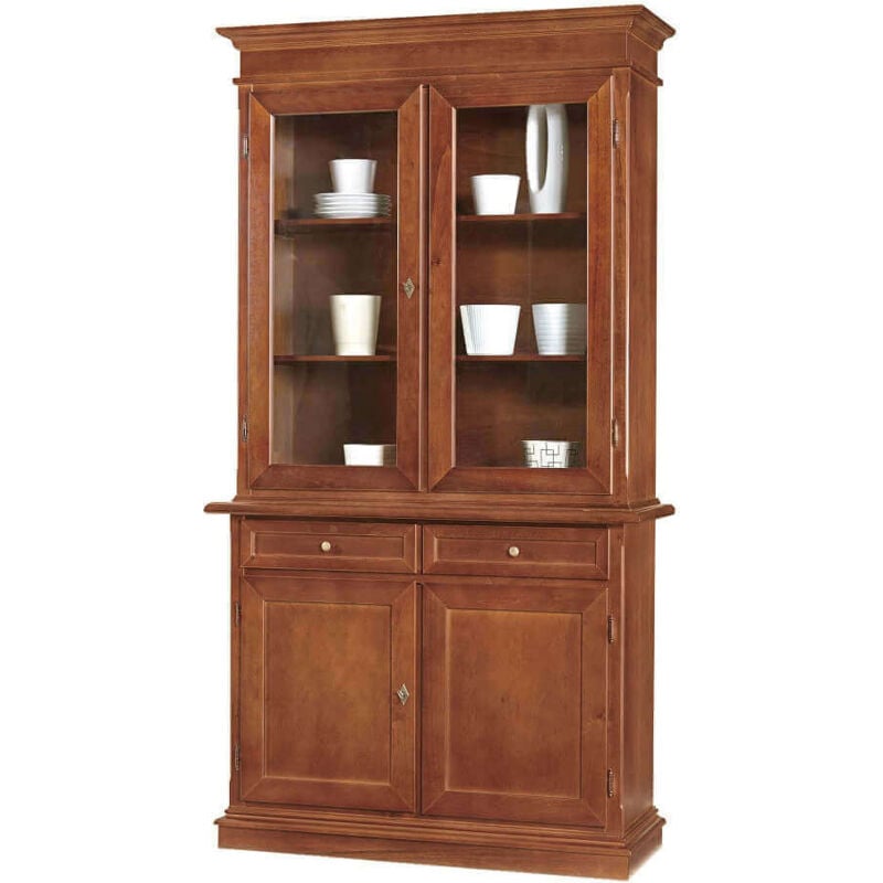 foto del prodotto jaqueline credenza con vetrina in legno massello