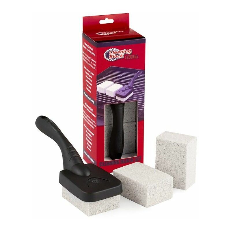 foto del prodotto jardibricodeco set di 3 blocchi di pulizia per barbecue con maniglia e sportello individuale