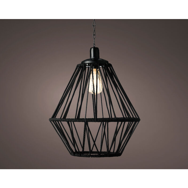 foto del prodotto jardideco lampadario solare 38x47cm nero arredo esterno interno giardino
