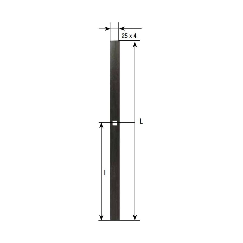 foto del prodotto jardinier massard asta piatta eco 2500 mm torbel nero cataforesi per cremonese 0610204
