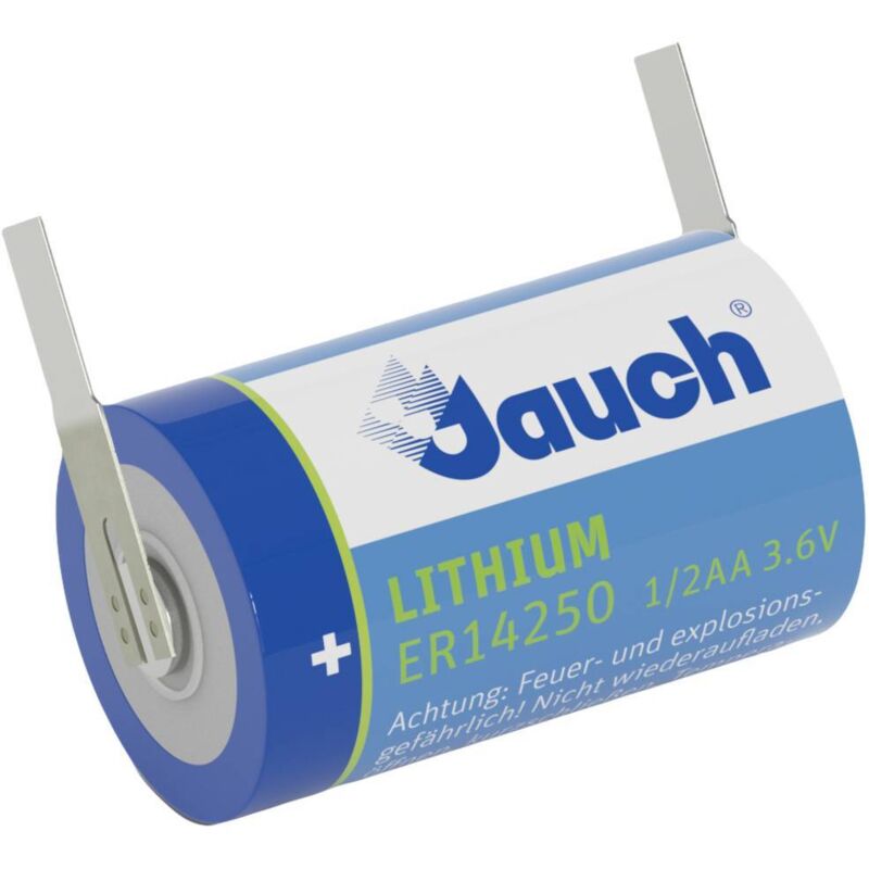 foto del prodotto jauch quartz er 14250j t batteria speciale 1 2 aa linguette a saldare a u litio 3.6 v 1200 mah 1 pz.